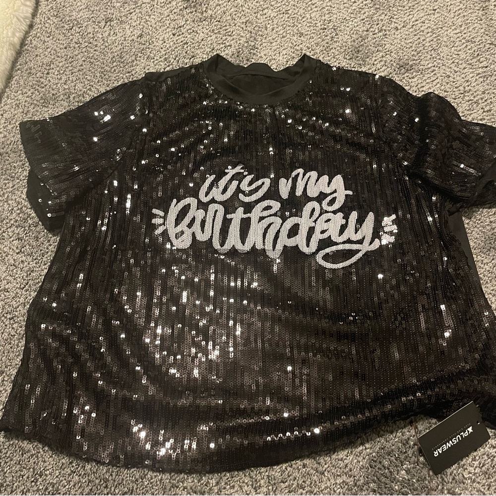 Luxxwear Black Sequin Celebration Top